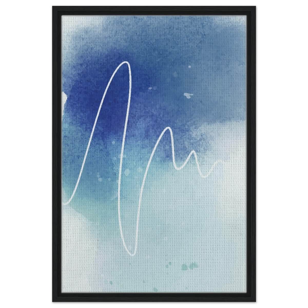 Da Vinci Abstract Art Wall art print - Framed Canvas - 50x75 cm / 20x30″ - Black frame