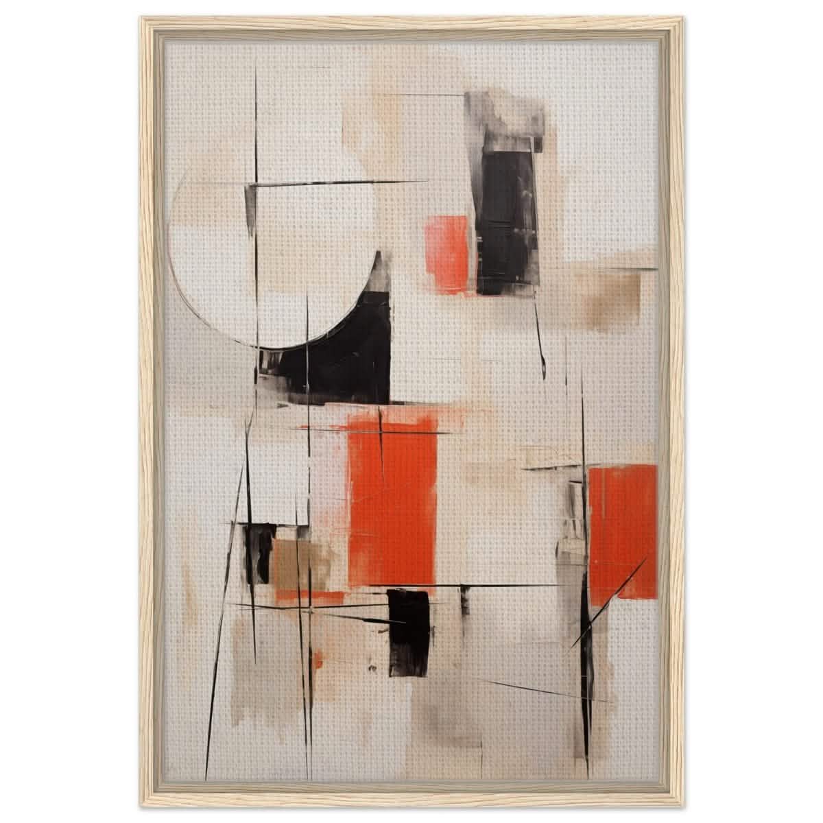 Da Vinci Abstract Art Wall art print - Framed Canvas - 50x75 cm / 20x30″ - Wood frame