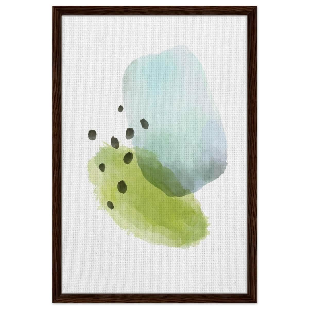 Da Vinci Abstract Art Wall art print - Framed Canvas - 50x75 cm / 20x30″ - Dark wood frame