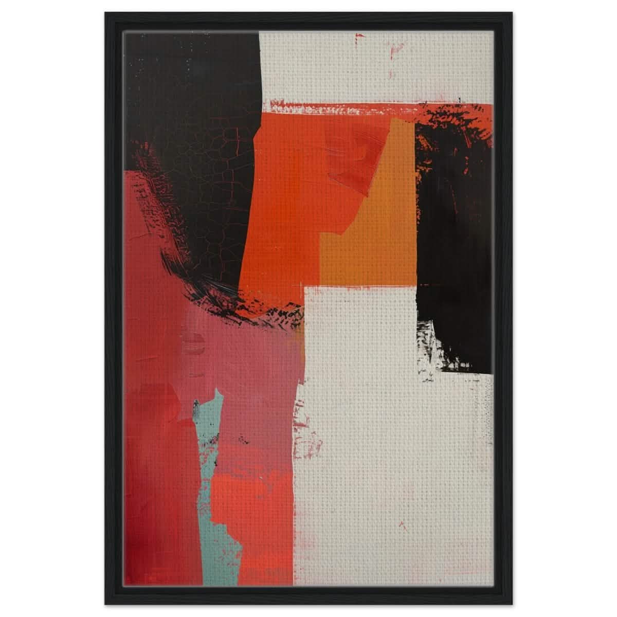 Da Vinci Abstract Art Wall art print - Framed Canvas - 50x75 cm / 20x30″ - Black frame