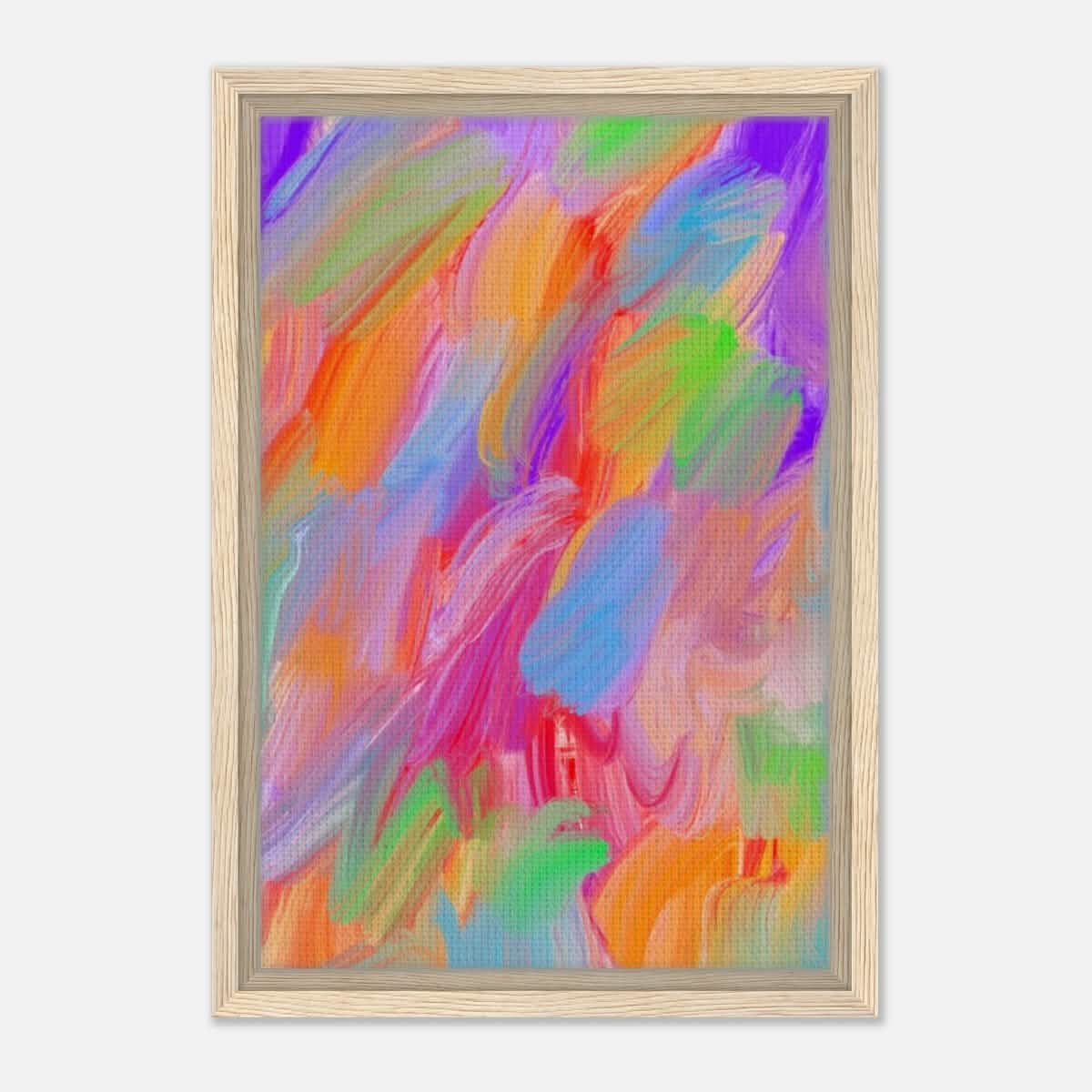 Da Vinci Abstract Art Wall art print - Framed Canvas - 30x45 cm / 12x18″ - Wood frame