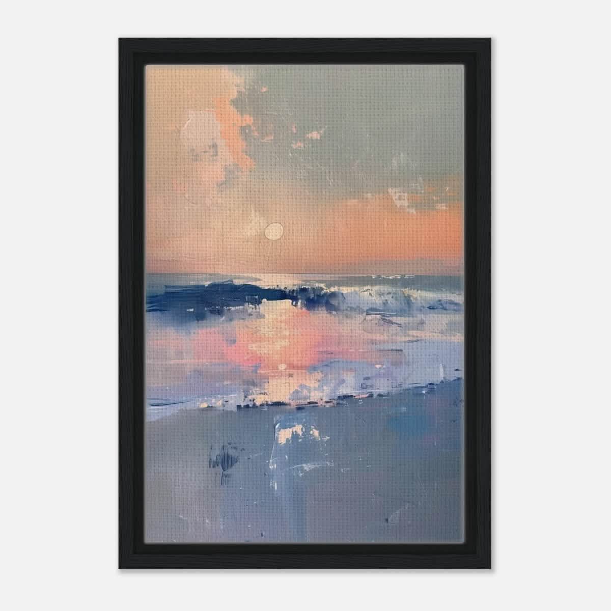 Da Vinci Abstract Art Wall art print - Framed Canvas - 30x45 cm / 12x18″ - Black frame