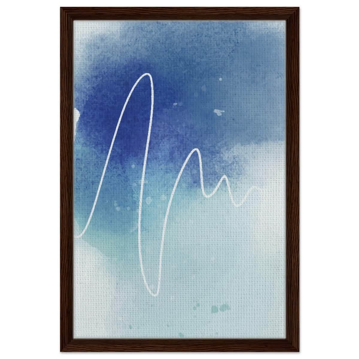 Da Vinci Abstract Art Wall art print - Framed Canvas - 40x60 cm / 16x24″ - Dark wood frame