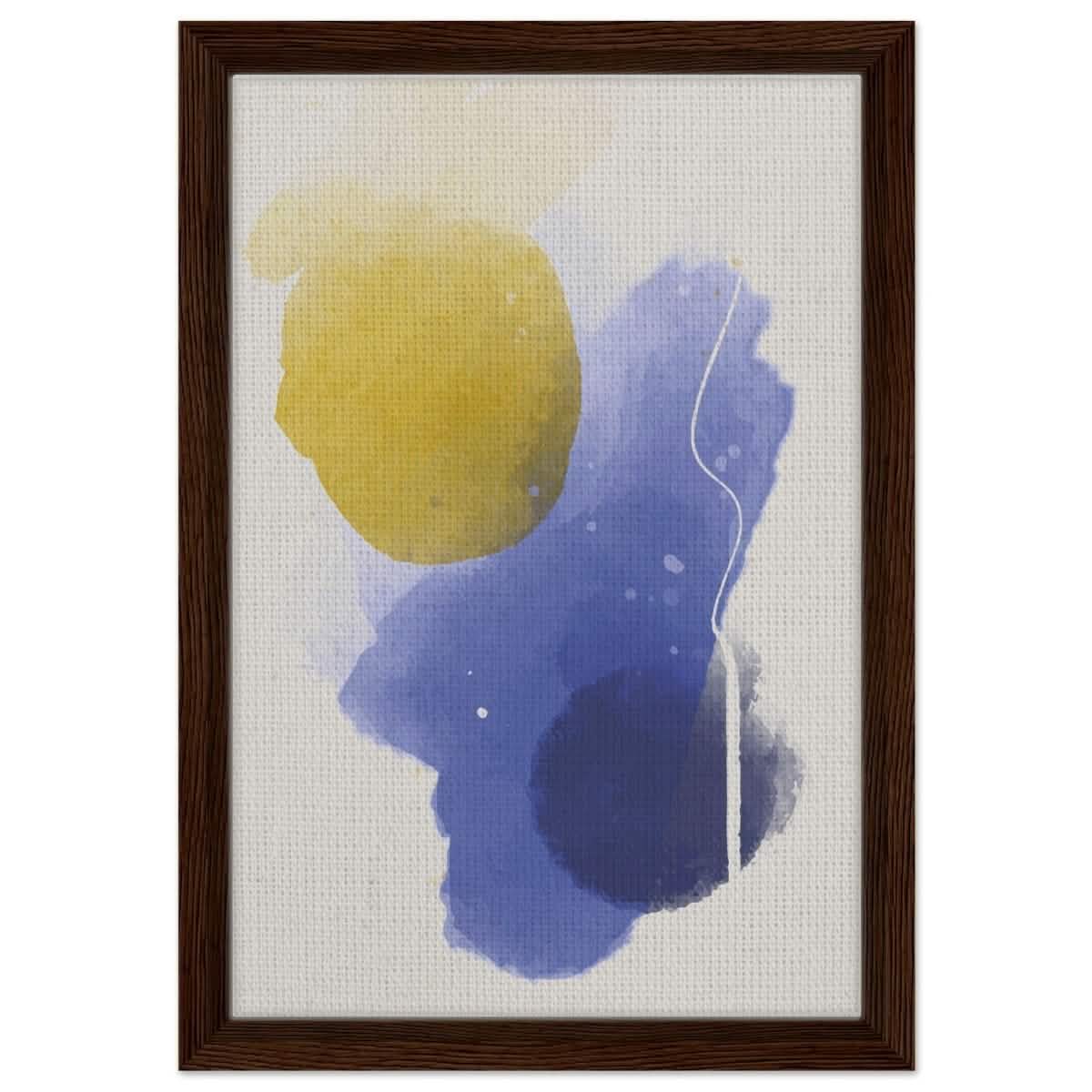 Da Vinci Abstract Art Wall art print - Framed Canvas - 30x45 cm / 12x18″ - Dark wood frame