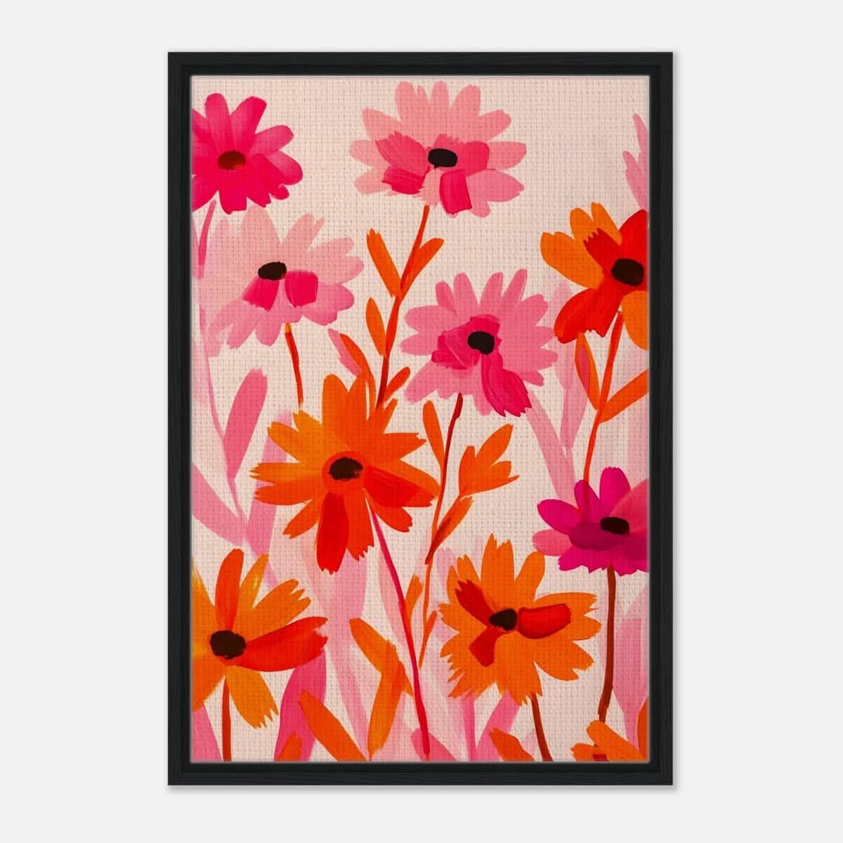 Da Vinci Abstract Art wall art print - Framed Canvas - 50x75 cm / 20x30″ - Black frame