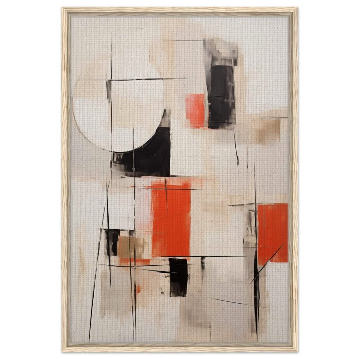 Da Vinci Abstract Art Wall art print - Framed Canvas - 60x90 cm / 24x36″ - Wood frame