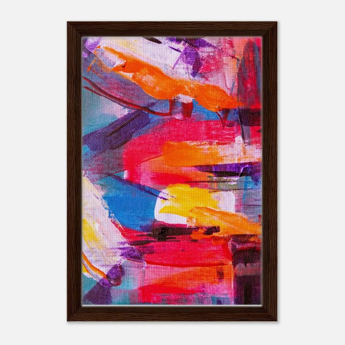 Da Vinci Abstract Art Wall art print - Framed Canvas - 30x45 cm / 12x18″ - Dark wood frame