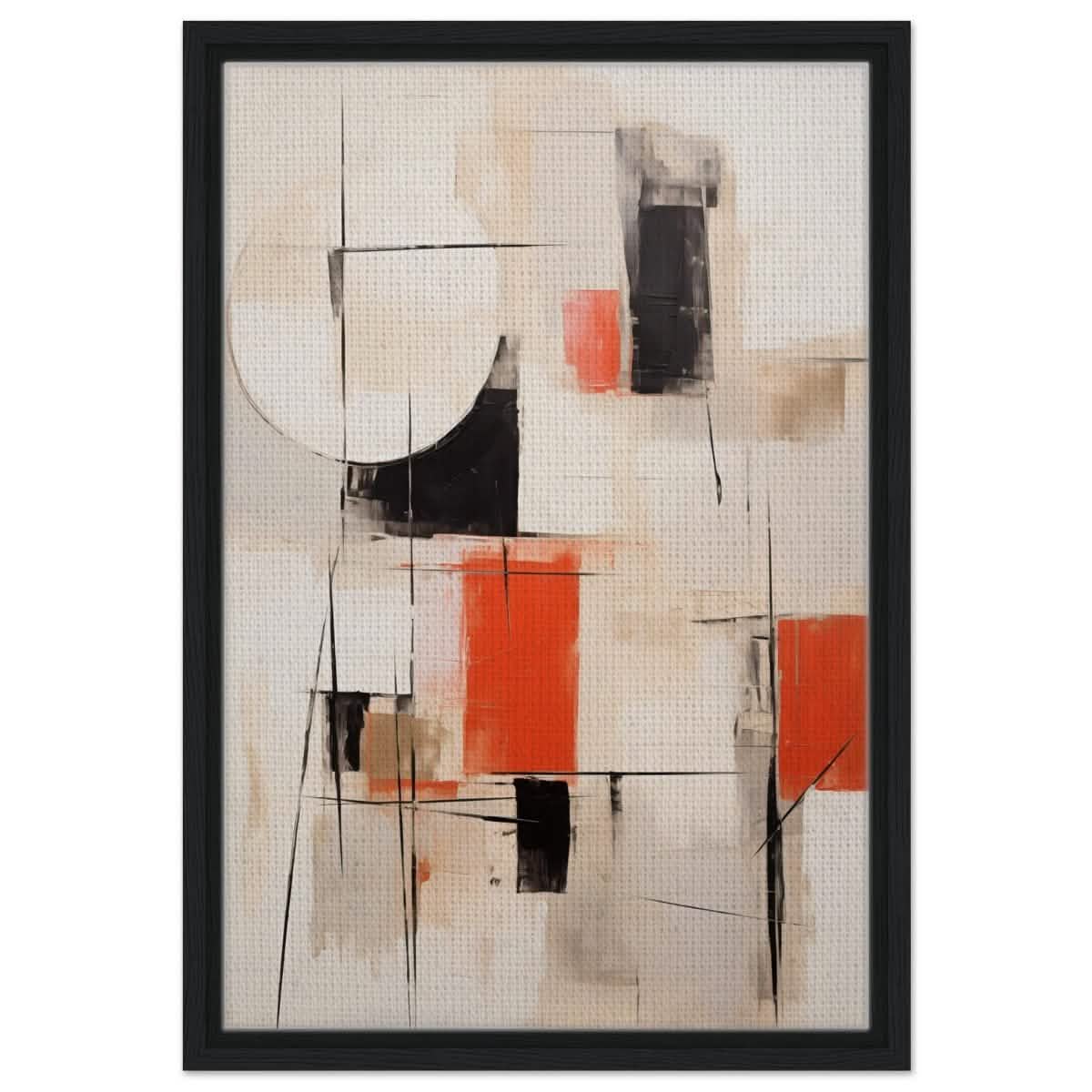 Da Vinci Abstract Art Wall art print - Framed Canvas - 40x60 cm / 16x24″ - Black frame