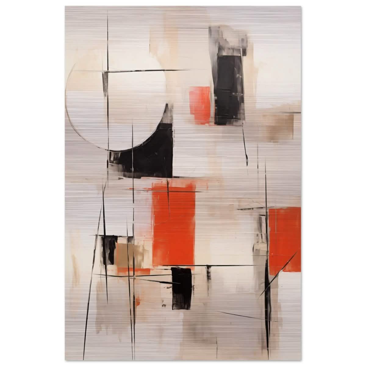 Da Vinci Abstract Art Wall art print - Brushed Aluminum Print - 40x60 cm / 16x24″ -