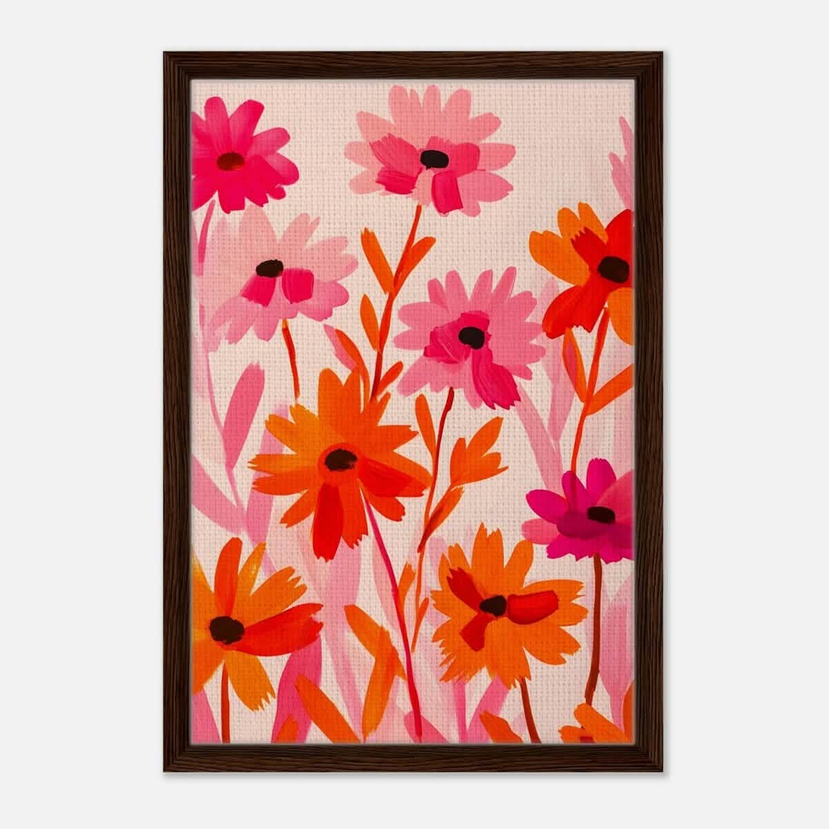 Da Vinci Abstract Art wall art print - Framed Canvas - 40x60 cm / 16x24″ - Dark wood frame