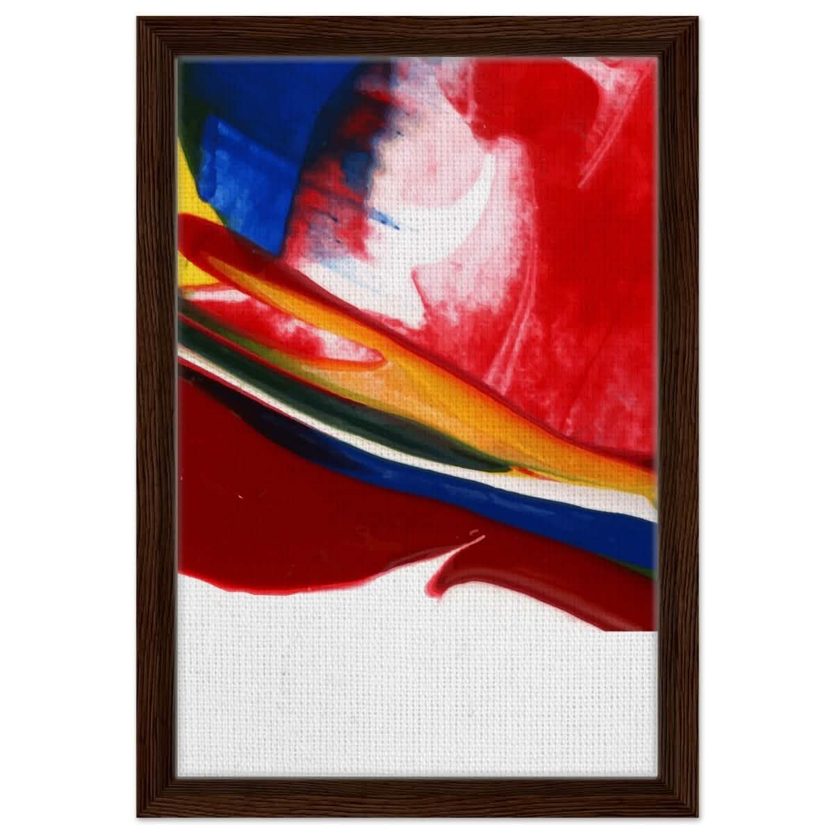 Da Vinci Abstract Art Wall art print - Framed Canvas - 30x45 cm / 12x18″ - Dark wood frame