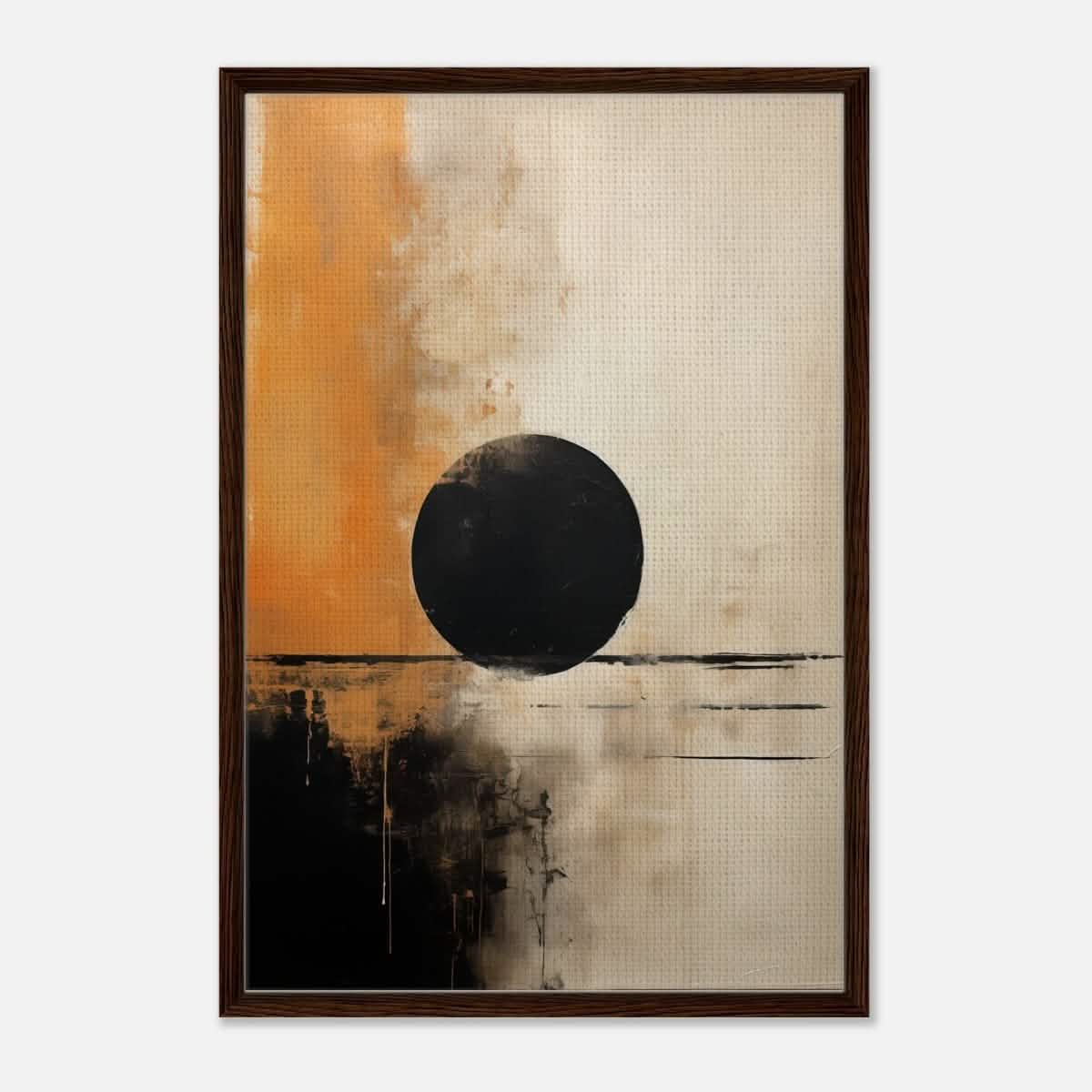 Da Vinci Abstract Art Wall art print - Framed Canvas - 60x90 cm / 24x36″ - Dark wood frame