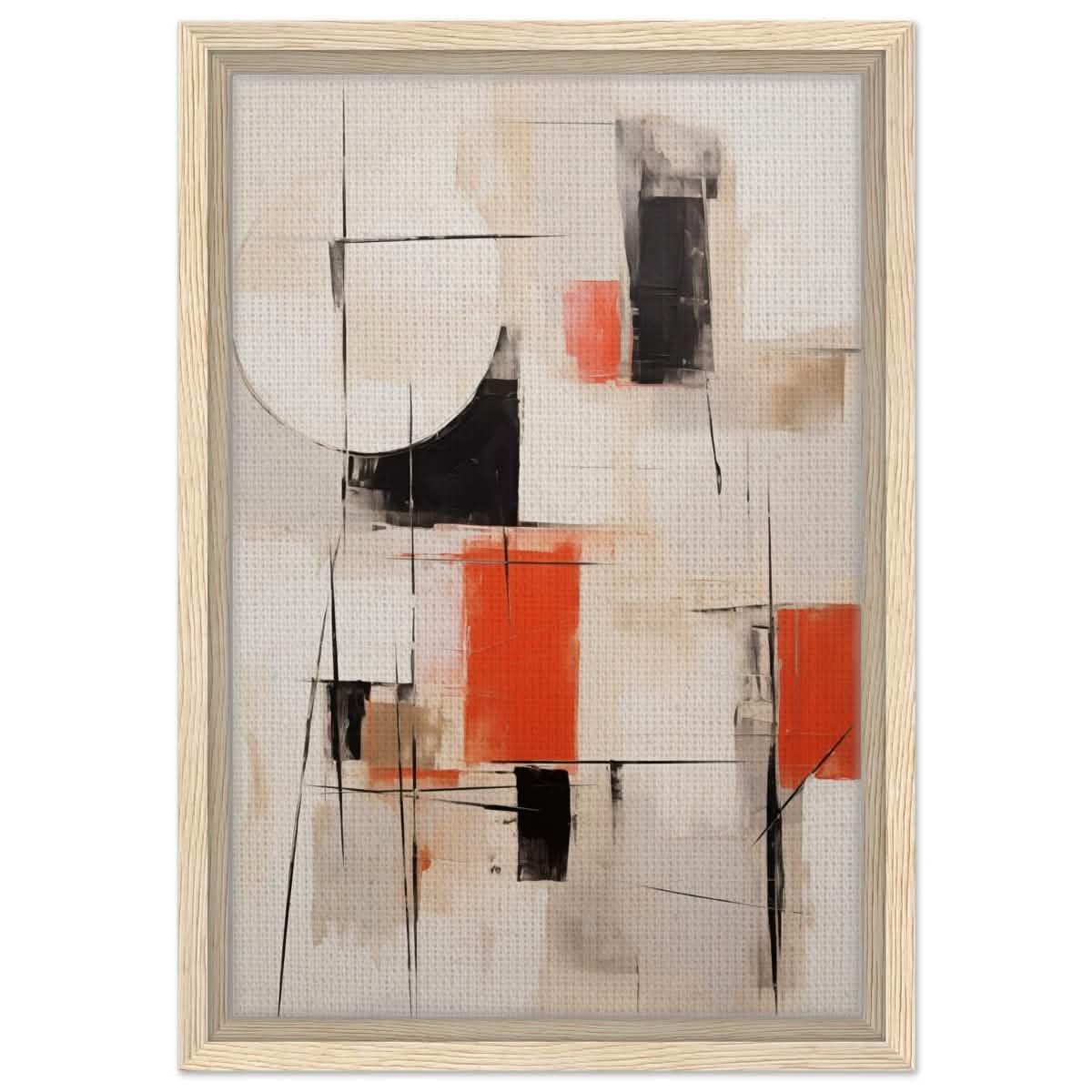 Da Vinci Abstract Art Wall art print - Framed Canvas - 30x45 cm / 12x18″ - Wood frame