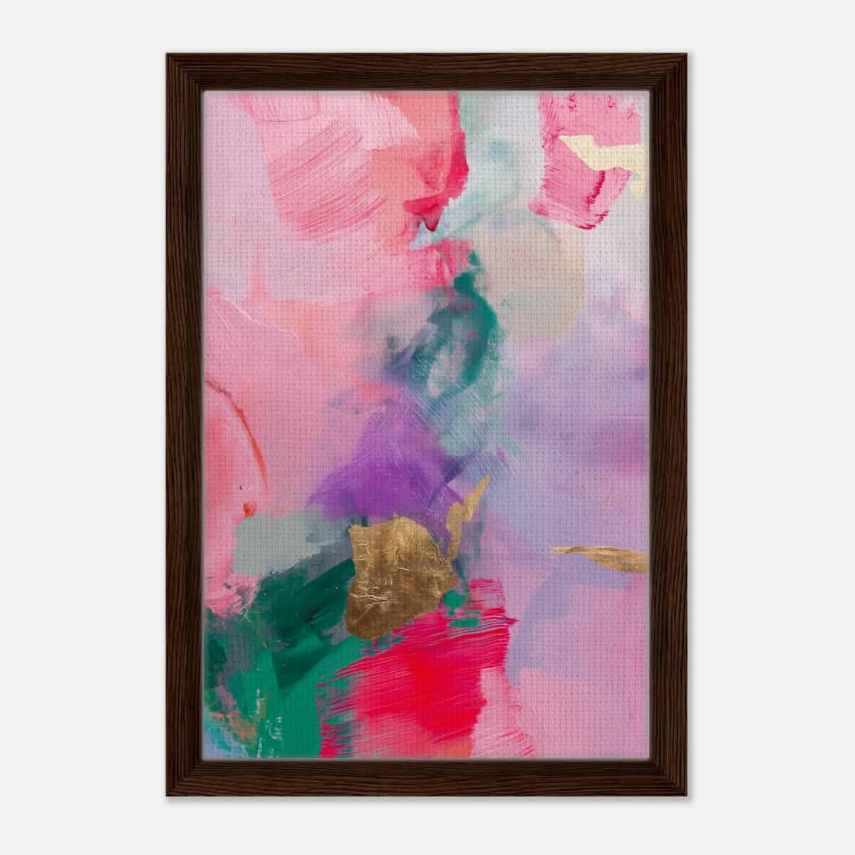 Da Vinci Abstract Art Wall art print - Framed Canvas - 30x45 cm / 12x18″ - Dark wood frame