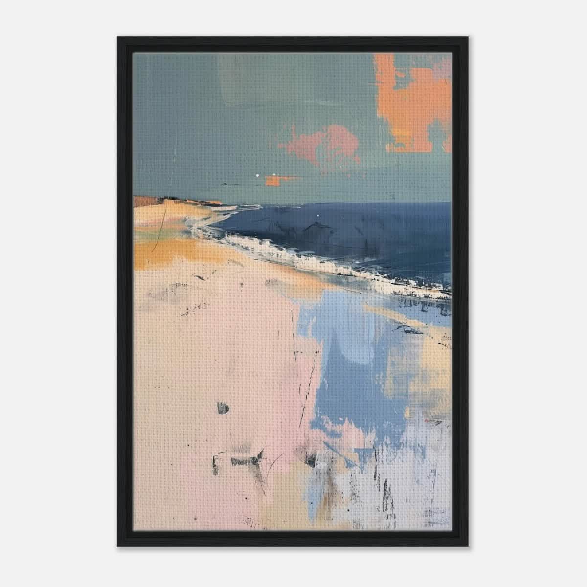 Da Vinci Abstract Art Wall art print - Framed Canvas - 50x75 cm / 20x30″ - Black frame