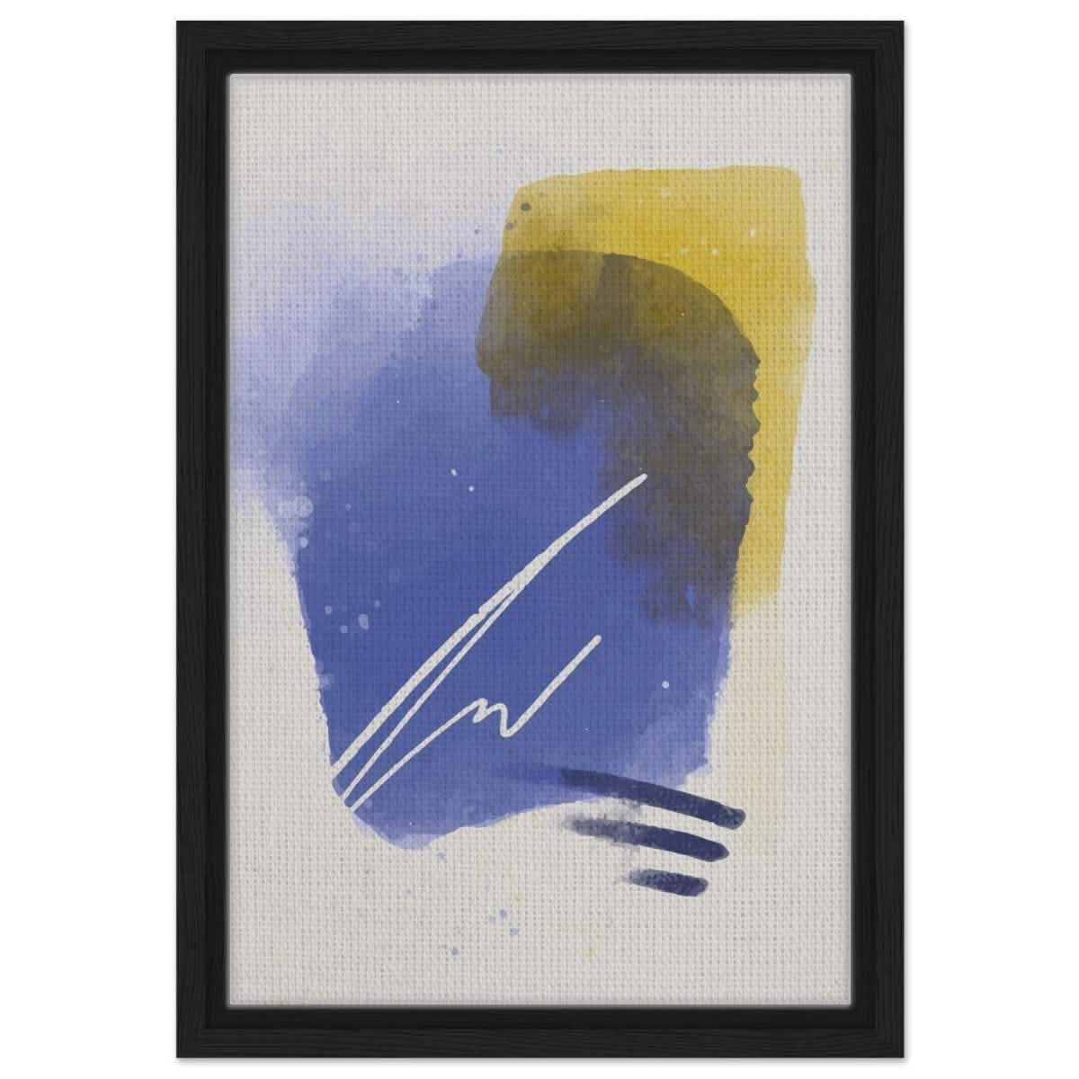 Da Vinci Abstract Art Wall art print - Framed Canvas - 30x45 cm / 12x18″ - Black frame