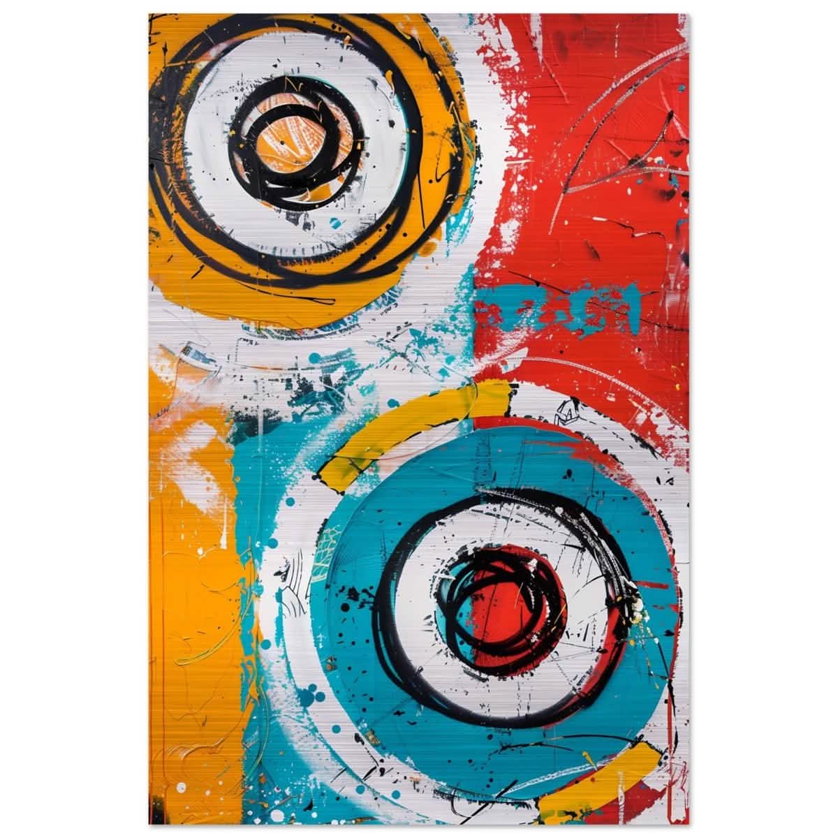 Da Vinci Abstract Art Wall art print - Brushed Aluminum Print - 40x60 cm / 16x24″ -