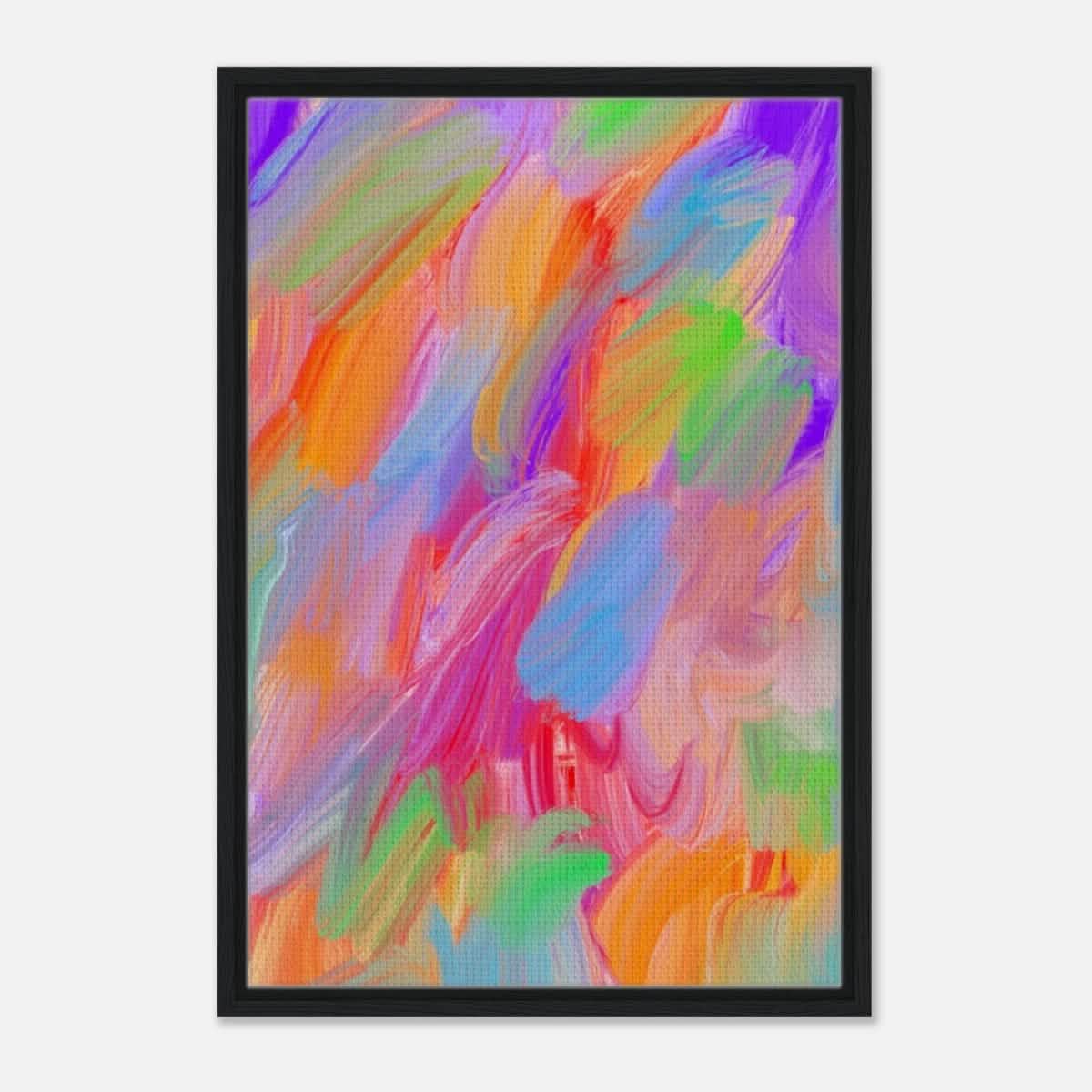 Da Vinci Abstract Art Wall art print - Framed Canvas - 50x75 cm / 20x30″ - Black frame