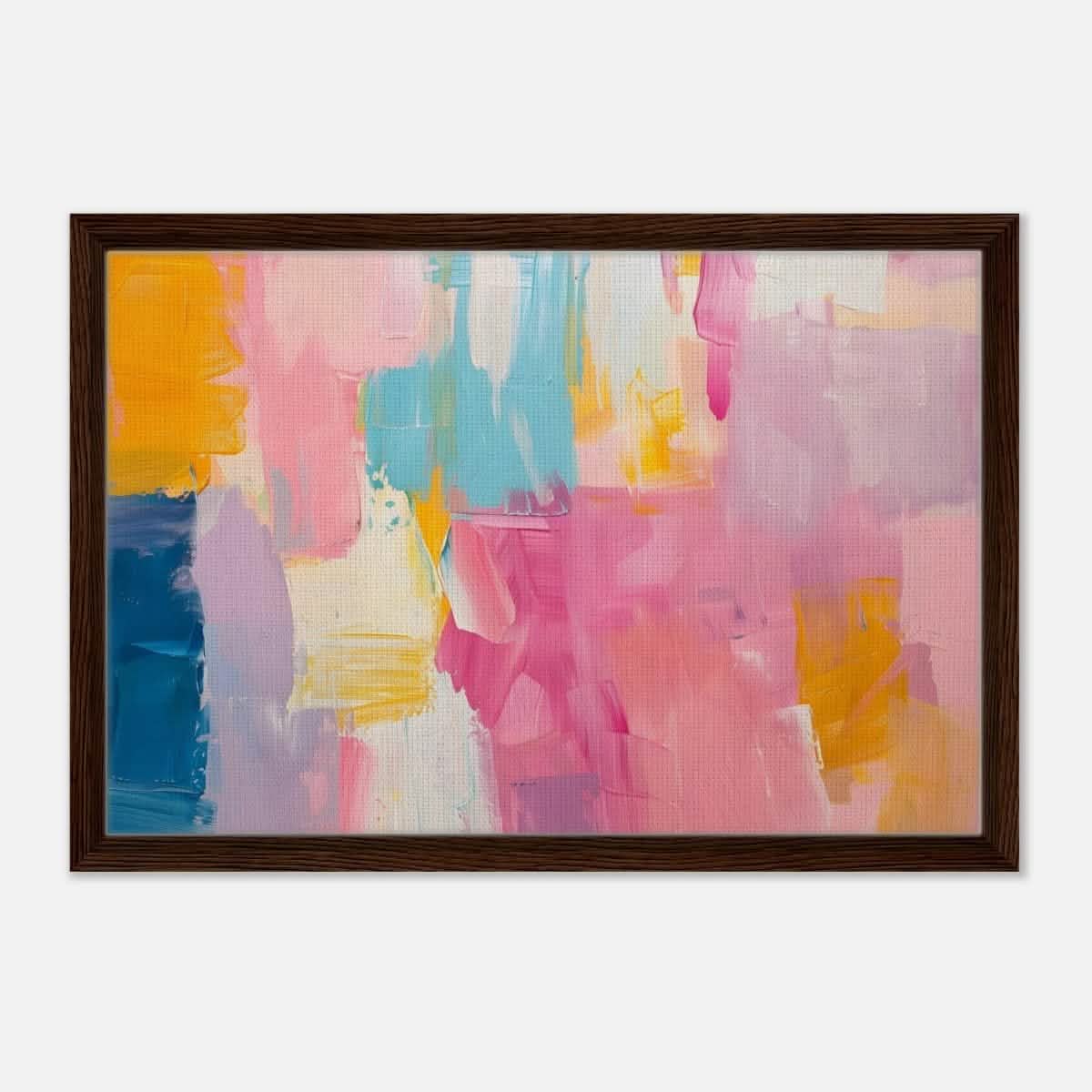 Da Vinci Abstract Art Wall art print - Framed Canvas - 40x60 cm / 16x24″ - Dark wood frame