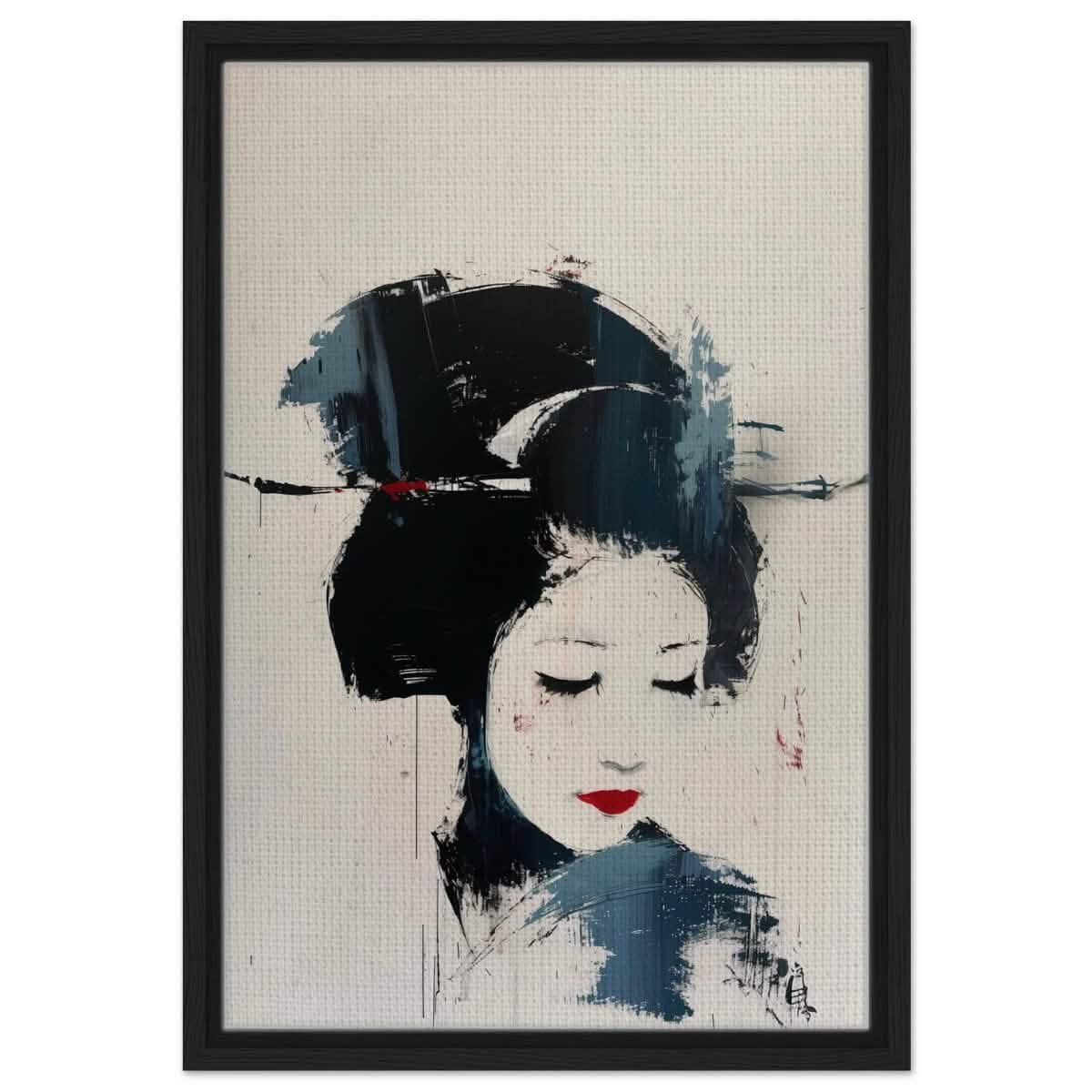 Da Vinci Abstract Art wall art print - Framed Canvas - 40x60 cm / 16x24″ - Black frame