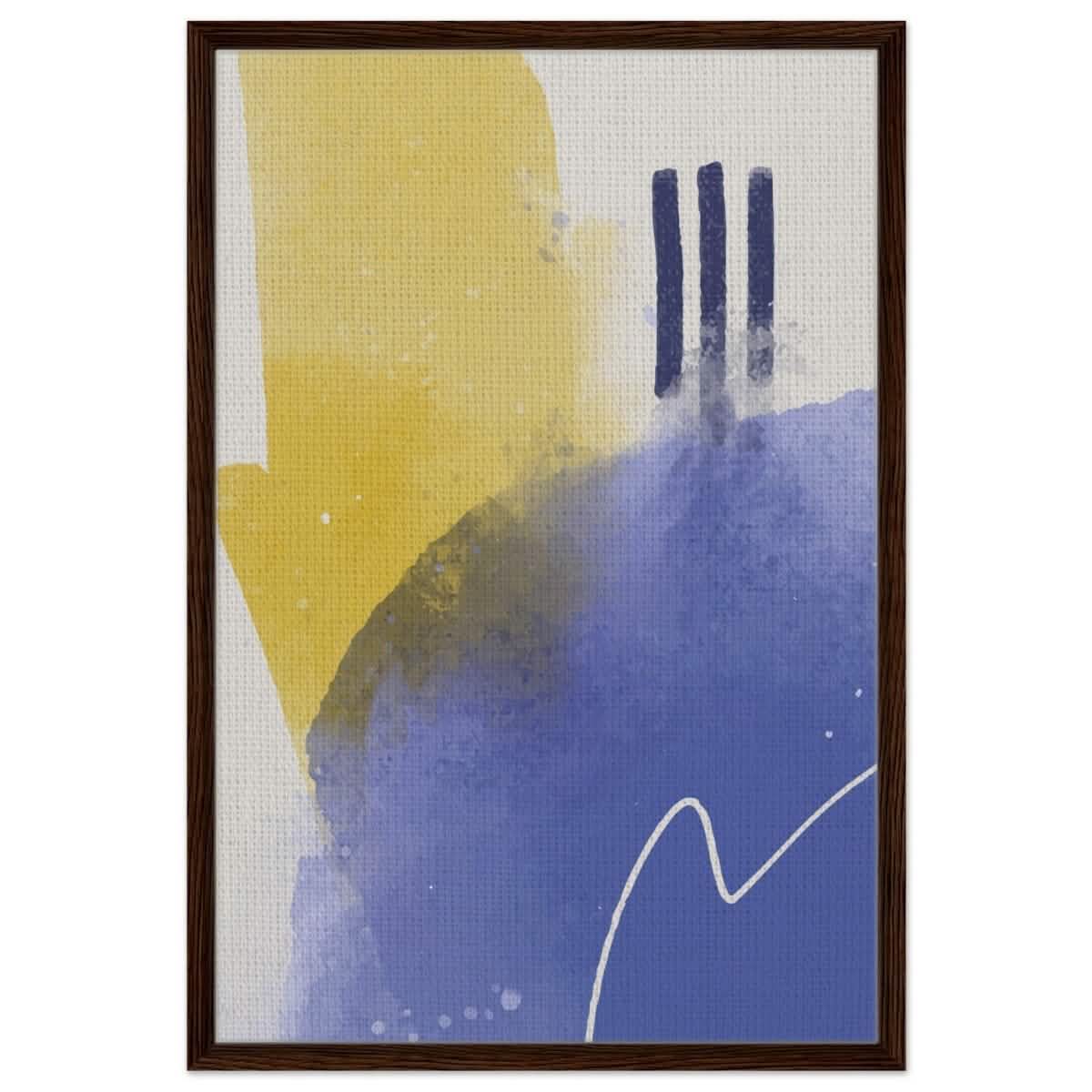 Da Vinci Abstract Art Wall art print - Framed Canvas - 60x90 cm / 24x36″ - Dark wood frame