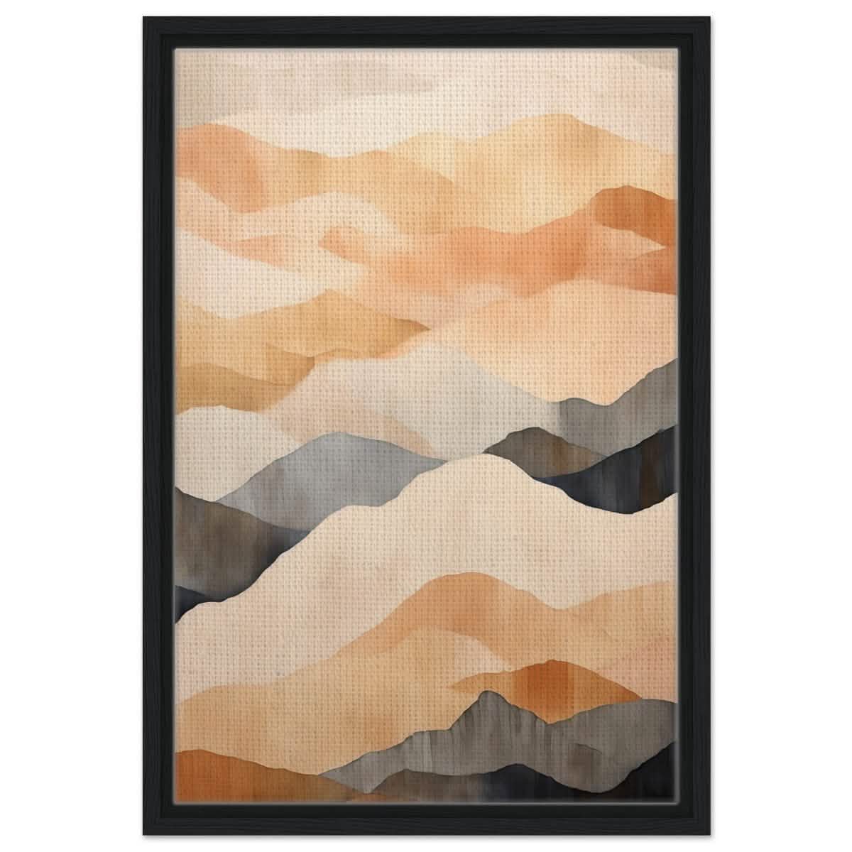 Da Vinci Abstract Art Wall art print - Framed Canvas - 40x60 cm / 16x24″ - Black frame