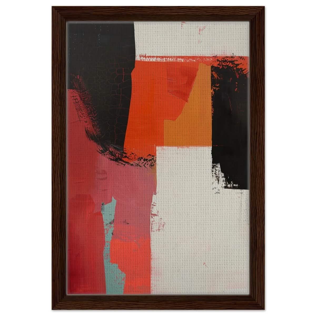 Da Vinci Abstract Art Wall art print - Framed Canvas - 30x45 cm / 12x18″ - Dark wood frame