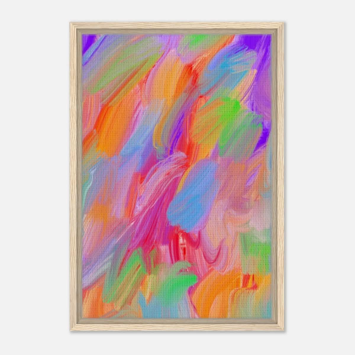 Da Vinci Abstract Art Wall art print - Framed Canvas - 40x60 cm / 16x24″ - Wood frame