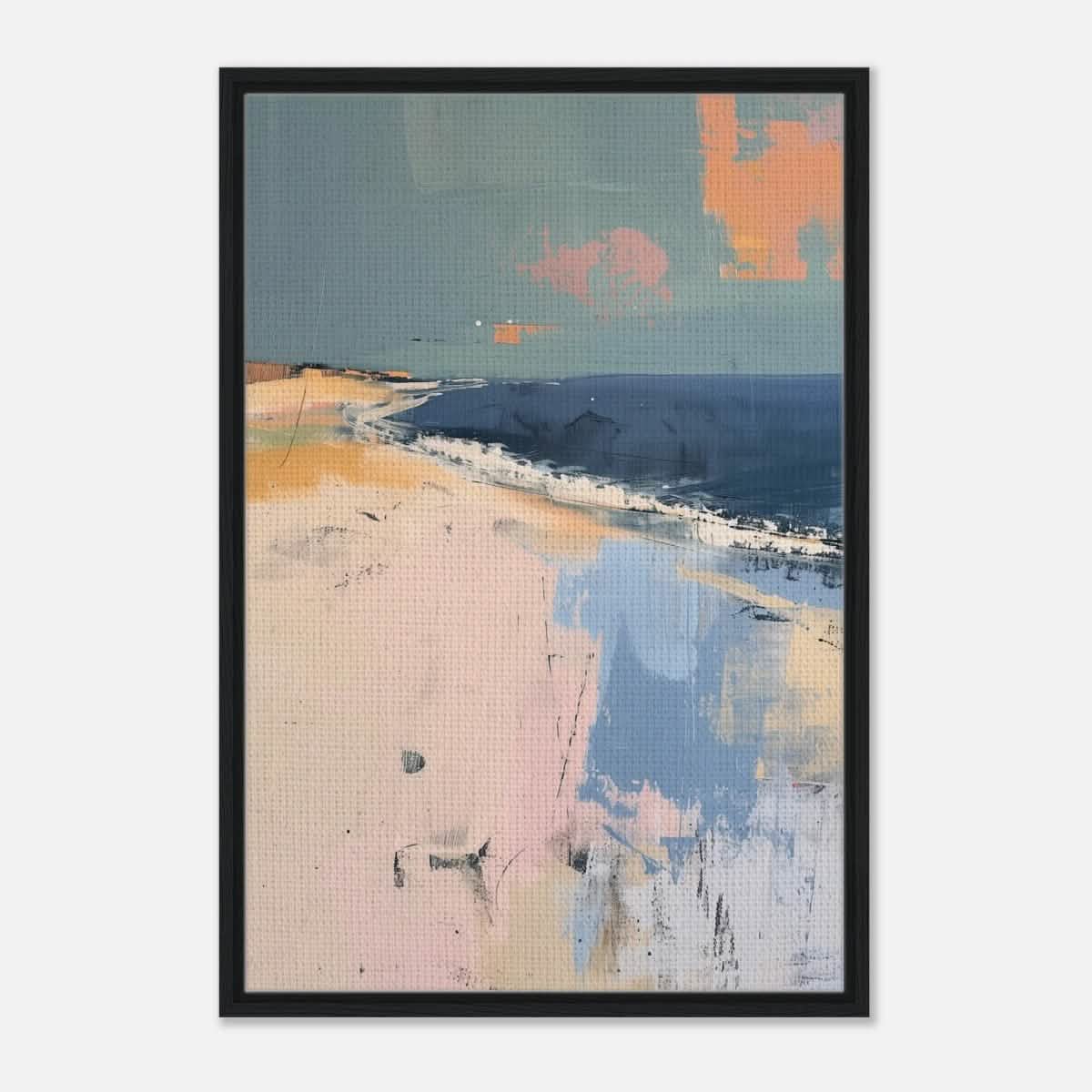 Da Vinci Abstract Art Wall art print - Framed Canvas - 60x90 cm / 24x36″ - Black frame