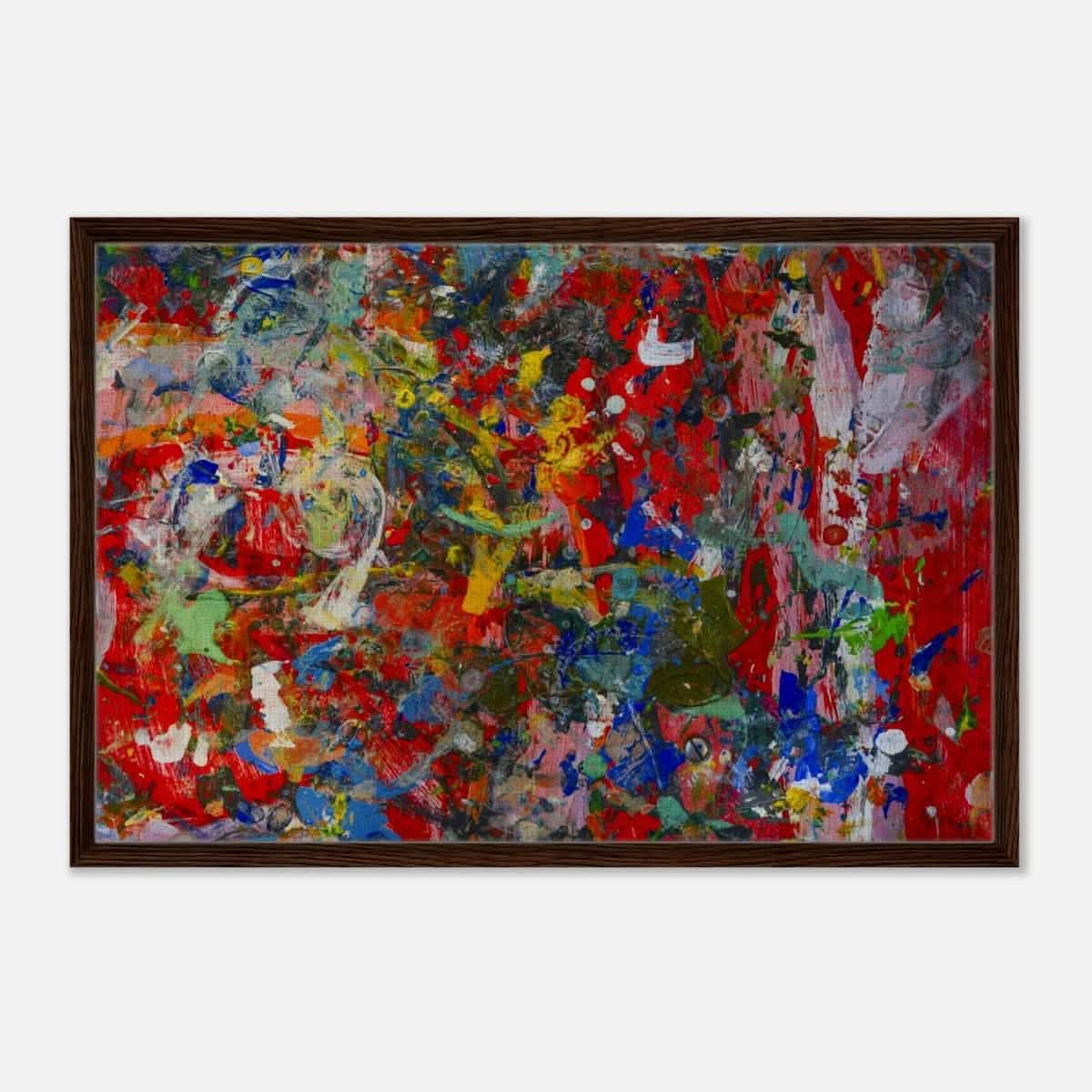 Da Vinci Abstract Art Wall art print - Framed Canvas - 60x90 cm / 24x36″ - Dark wood frame