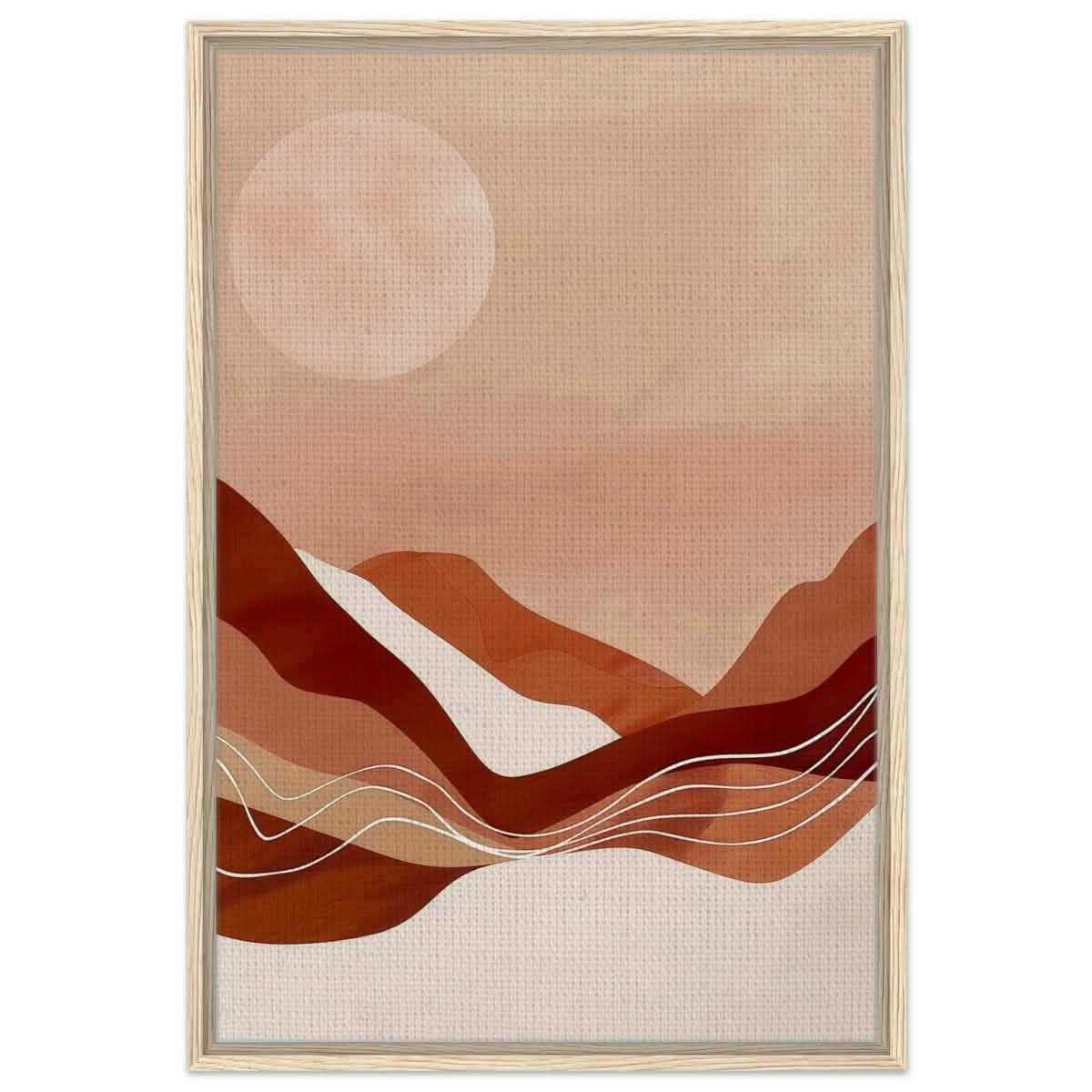 Da Vinci Abstract Art Wall art print - Framed Canvas - 60x90 cm / 24x36″ - Wood frame