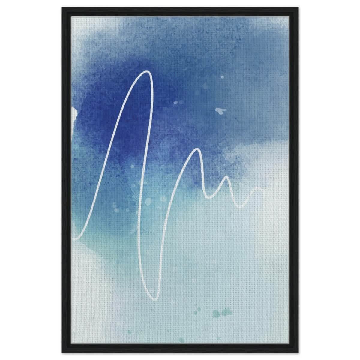 Da Vinci Abstract Art Wall art print - Framed Canvas - 60x90 cm / 24x36″ - Black frame