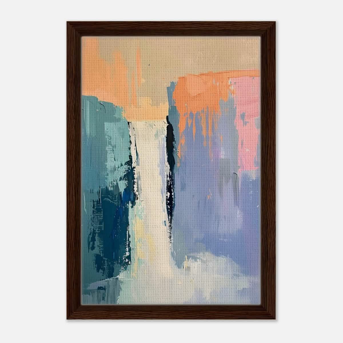 Da Vinci Abstract Art Wall art print - Framed Canvas - 30x45 cm / 12x18″ - Dark wood frame