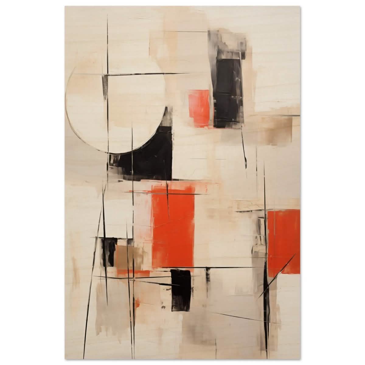 Da Vinci Abstract Art Wall art print - Wood Prints - 30x45 cm / 12x18″ -