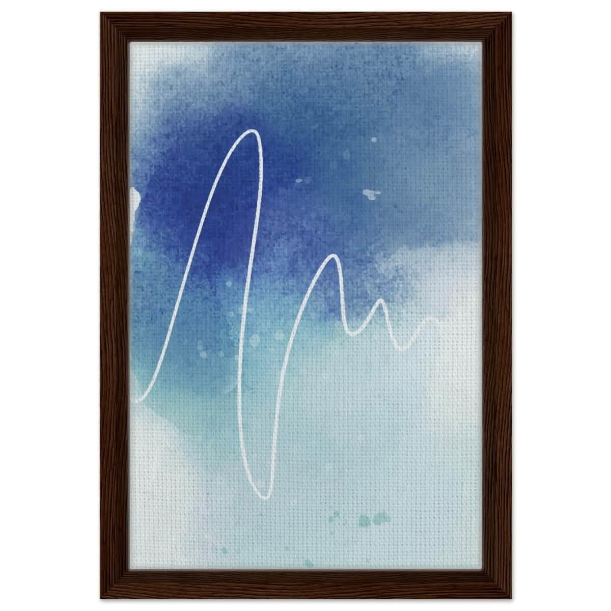 Da Vinci Abstract Art Wall art print - Framed Canvas - 30x45 cm / 12x18″ - Dark wood frame