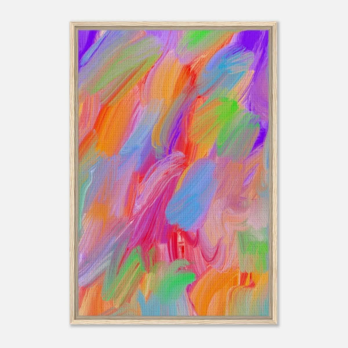 Da Vinci Abstract Art Wall art print - Framed Canvas - 60x90 cm / 24x36″ - Wood frame