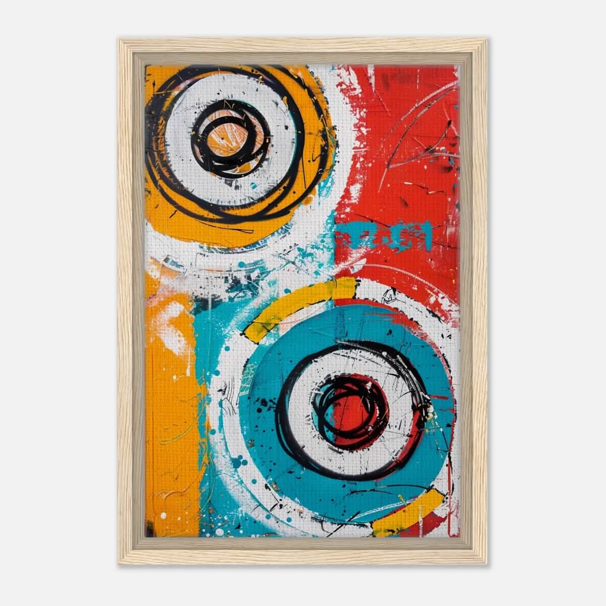 Da Vinci Abstract Art Wall art print - Framed Canvas - 30x45 cm / 12x18″ - Wood frame