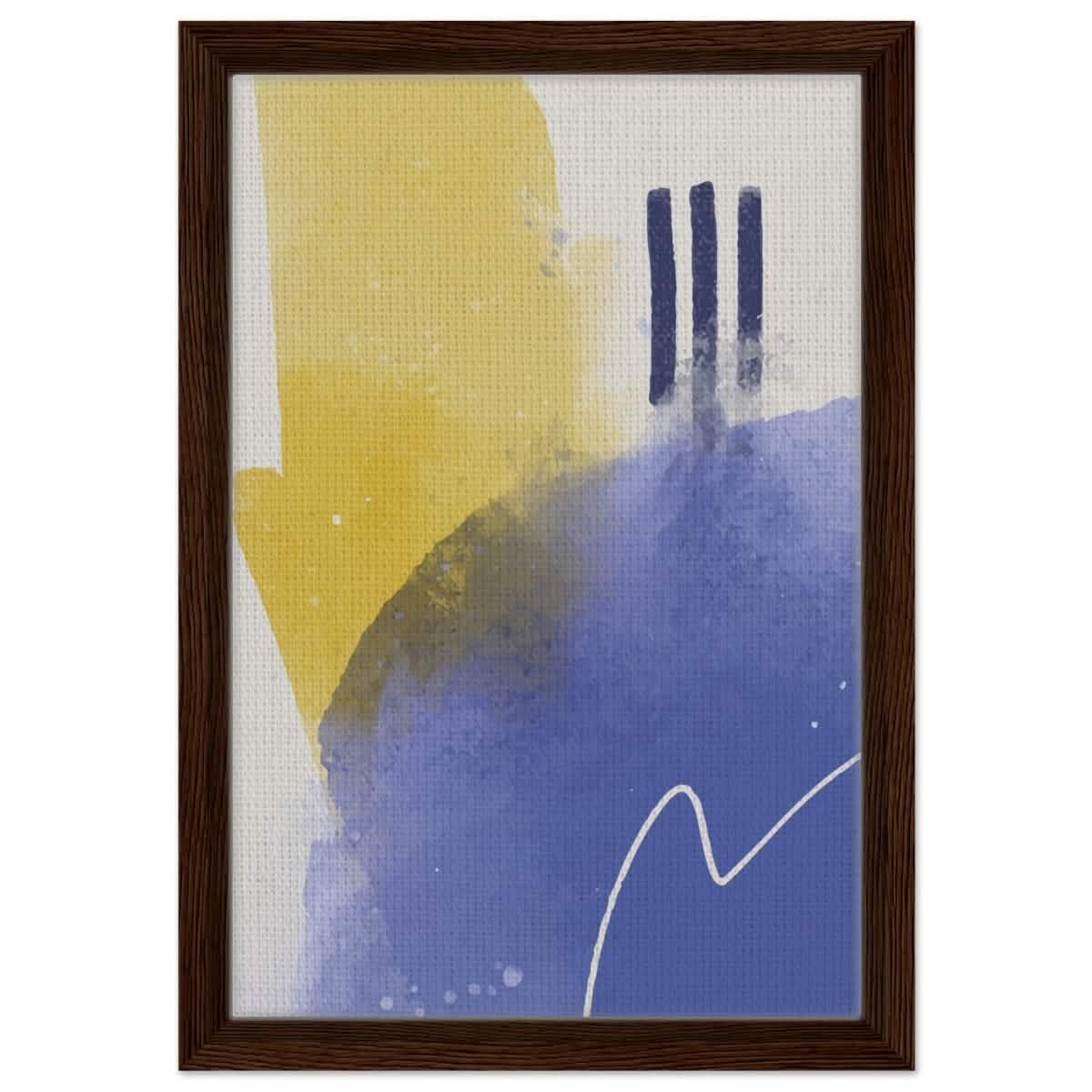 Da Vinci Abstract Art Wall art print - Framed Canvas - 30x45 cm / 12x18″ - Dark wood frame