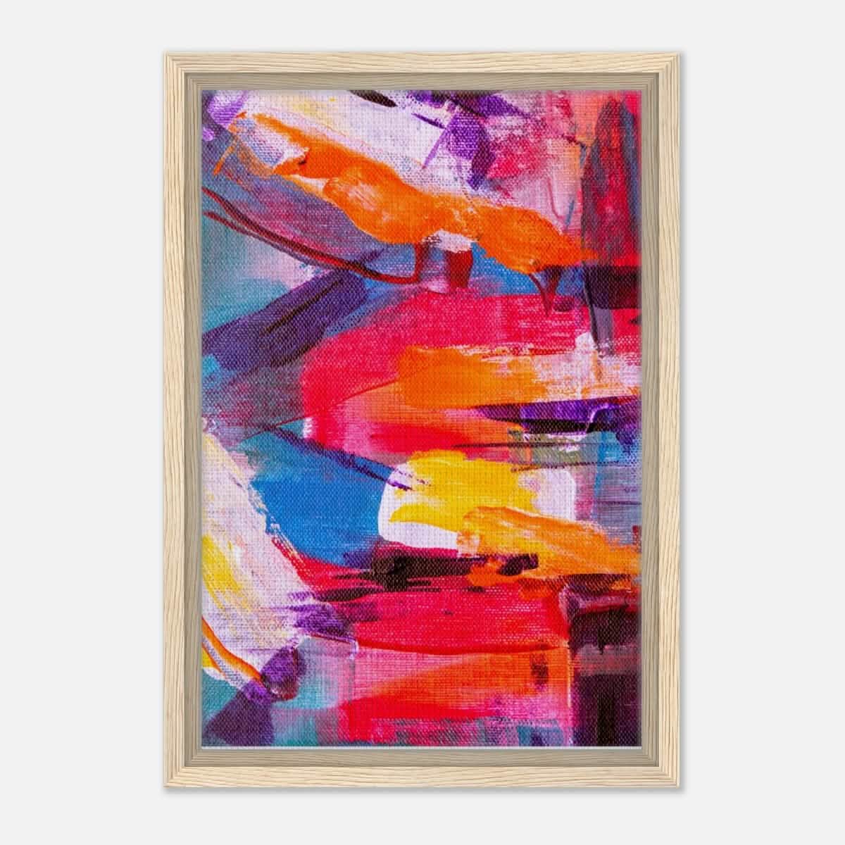 Da Vinci Abstract Art Wall art print - Framed Canvas - 30x45 cm / 12x18″ - Wood frame