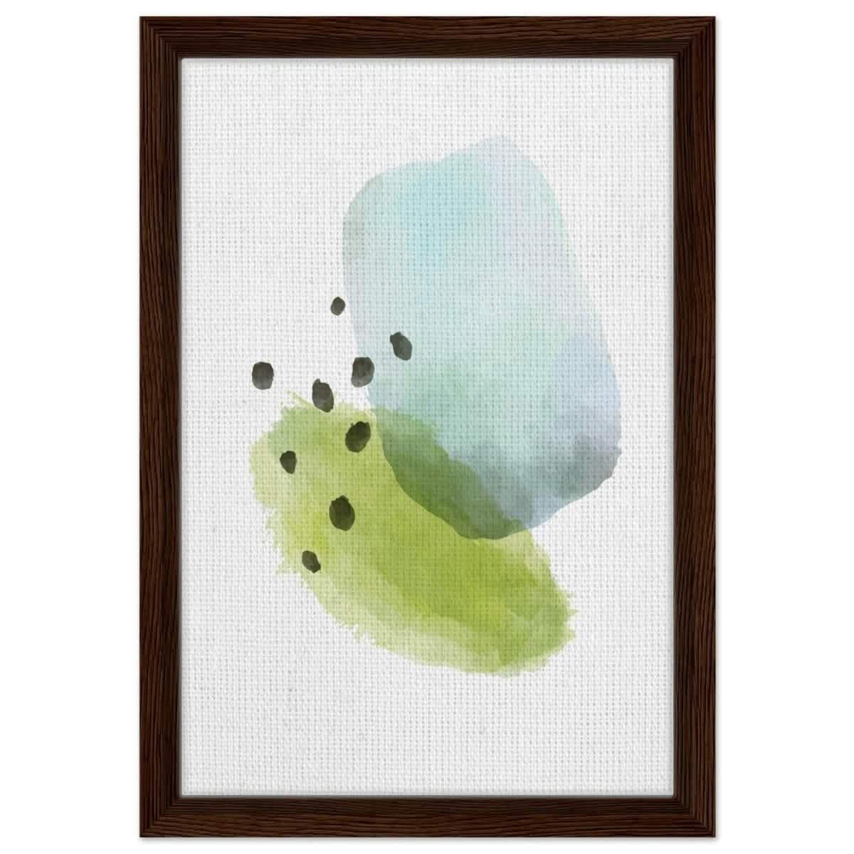 Da Vinci Abstract Art Wall art print - Framed Canvas - 30x45 cm / 12x18″ - Dark wood frame