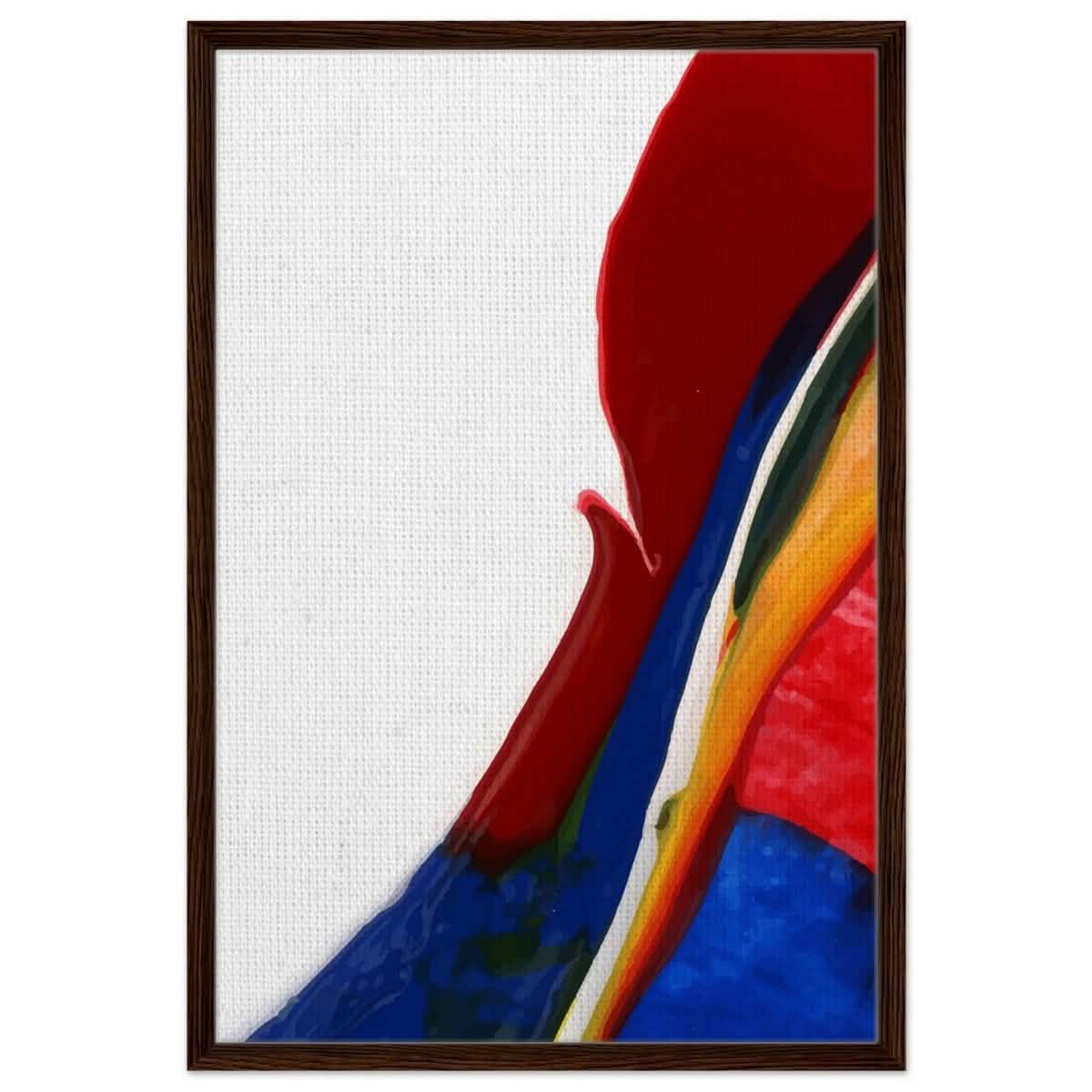 Da Vinci Abstract Art Wall art print - Framed Canvas - 60x90 cm / 24x36″ - Dark wood frame