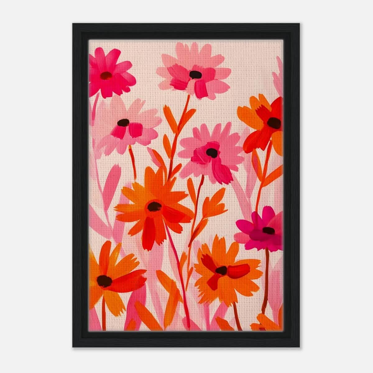 Da Vinci Abstract Art wall art print - Framed Canvas - 30x45 cm / 12x18″ - Black frame