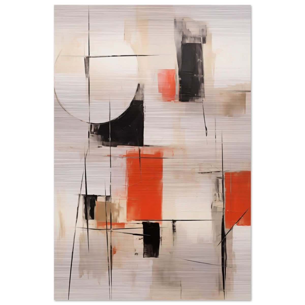 Da Vinci Abstract Art Wall art print - Brushed Aluminum Print - 30x45 cm / 12x18″ -