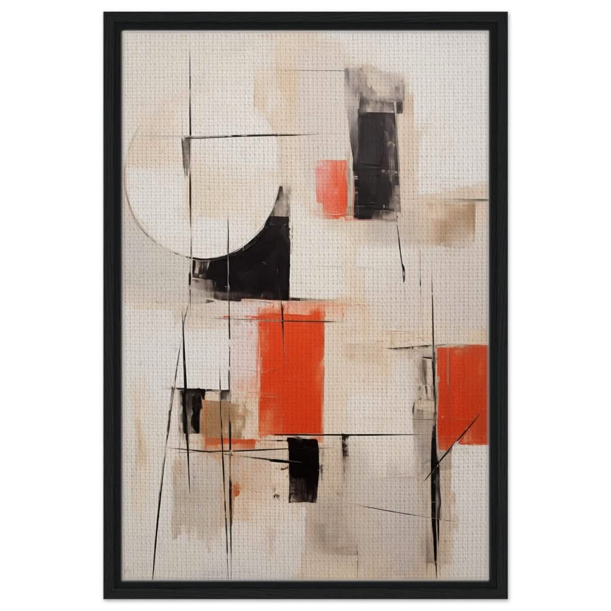 Da Vinci Abstract Art Wall art print - Framed Canvas - 50x75 cm / 20x30″ - Black frame