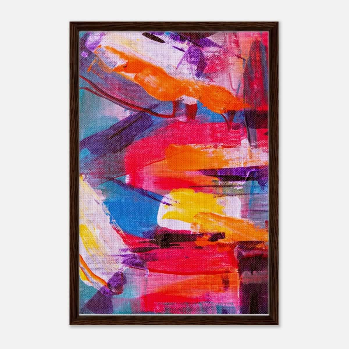 Da Vinci Abstract Art Wall art print - Framed Canvas - 50x75 cm / 20x30″ - Dark wood frame