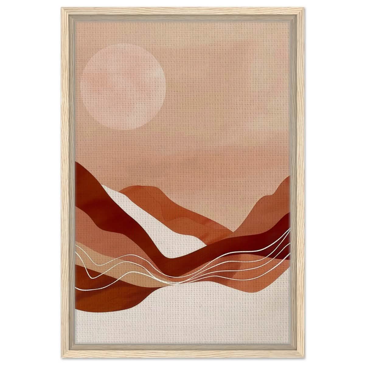 Da Vinci Abstract Art Wall art print - Framed Canvas - 40x60 cm / 16x24″ - Wood frame