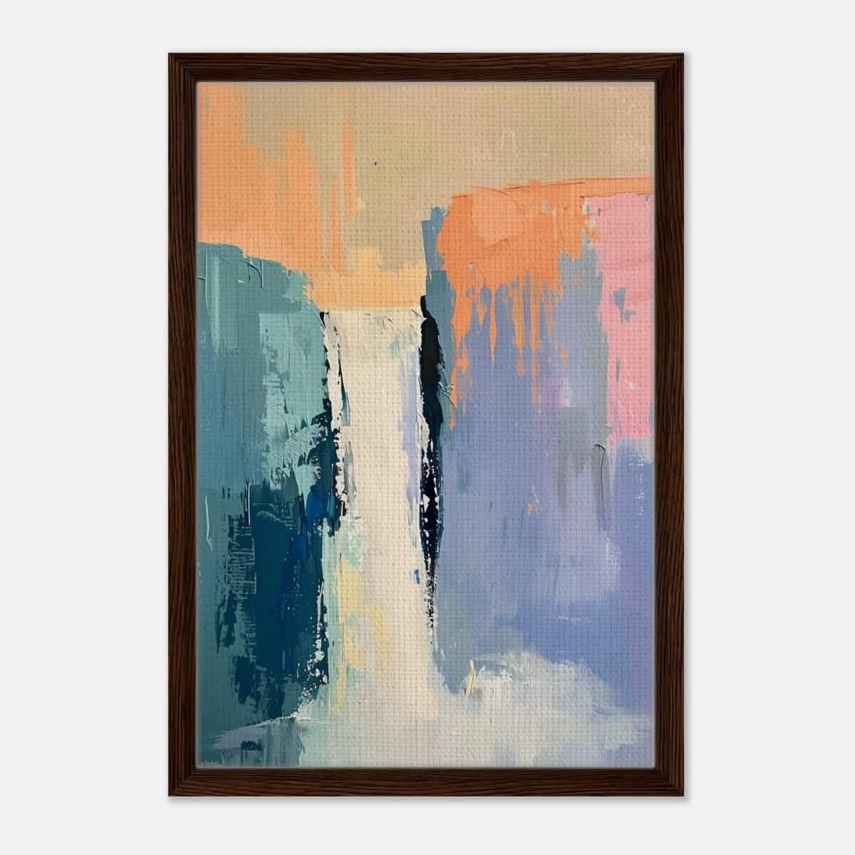 Da Vinci Abstract Art Wall art print - Framed Canvas - 40x60 cm / 16x24″ - Dark wood frame