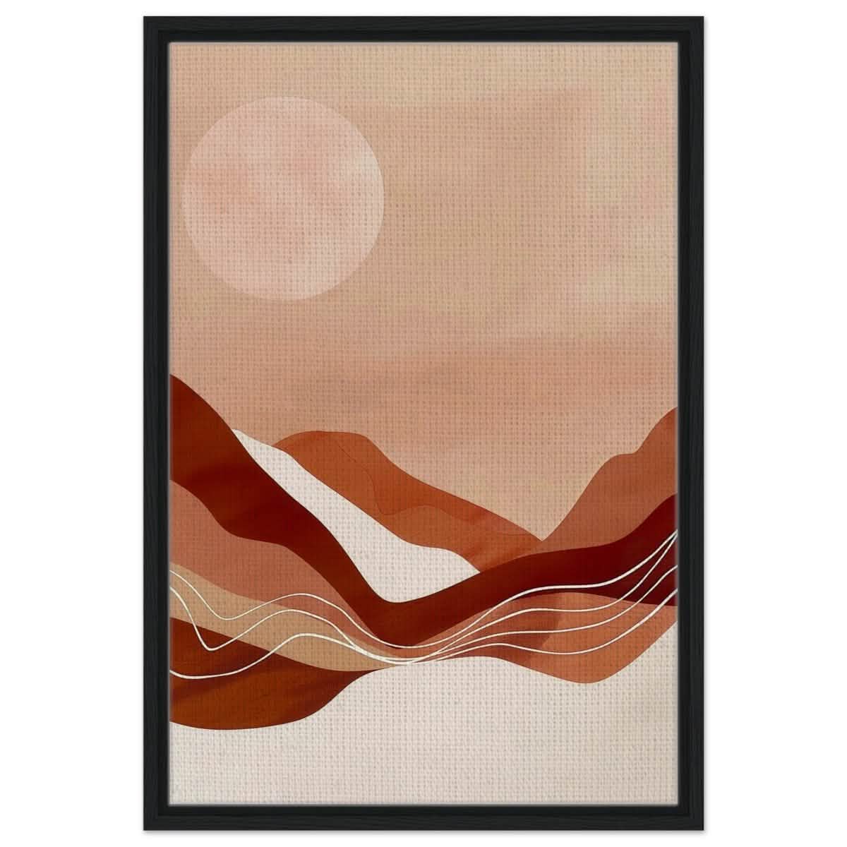 Da Vinci Abstract Art Wall art print - Framed Canvas - 50x75 cm / 20x30″ - Black frame