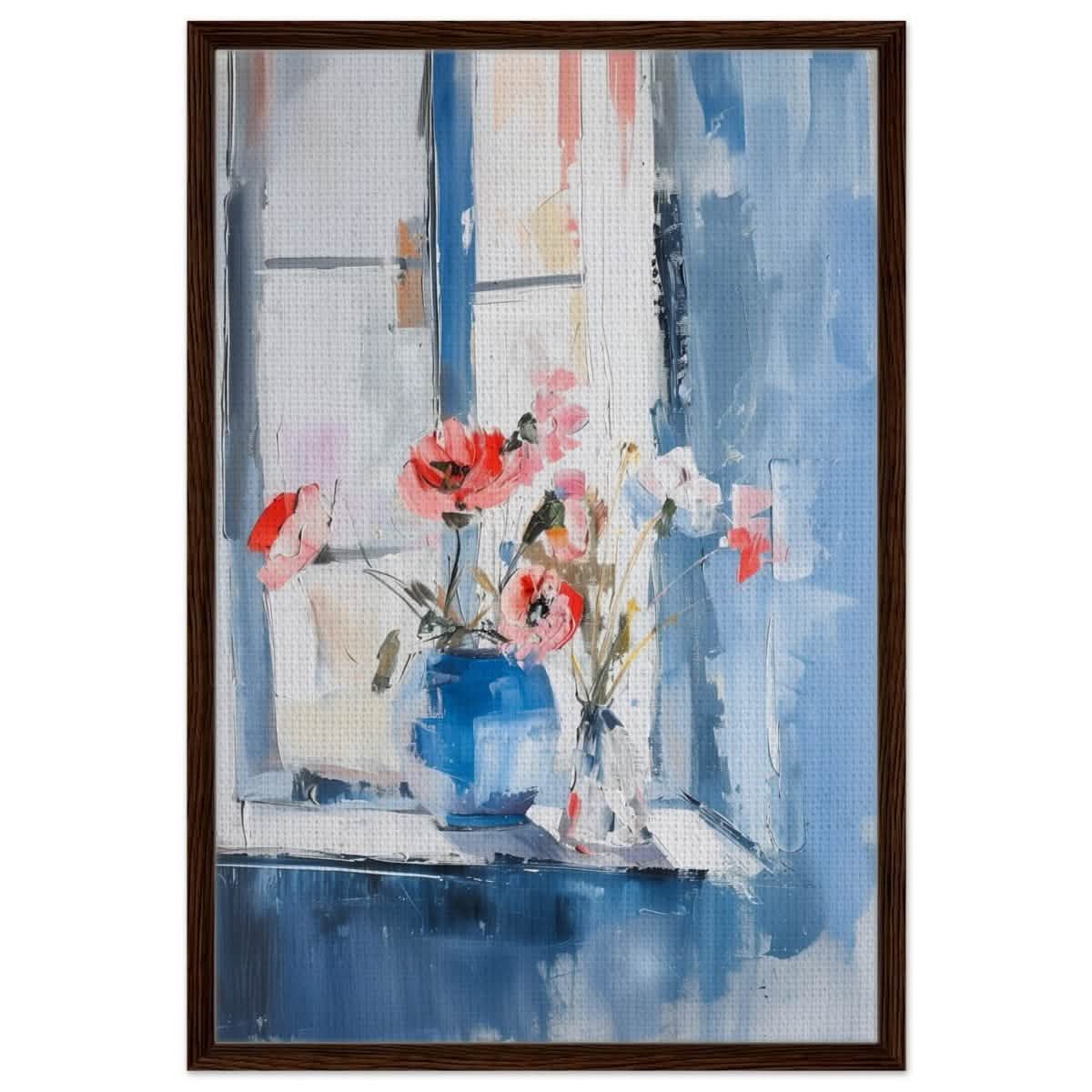 Da Vinci Abstract art wall art print - Framed Canvas - 60x90 cm / 24x36″ - Dark wood frame