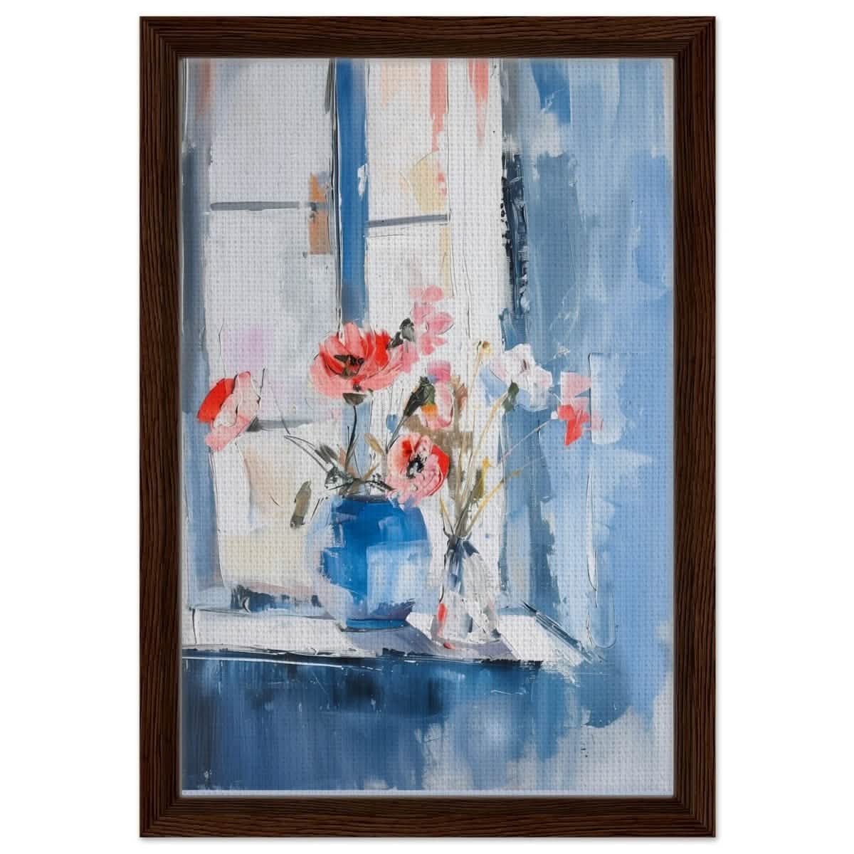 Da Vinci Abstract art wall art print - Framed Canvas - 30x45 cm / 12x18″ - Dark wood frame